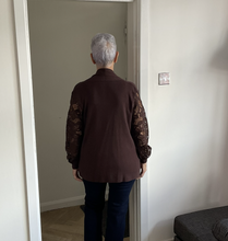 Load image into Gallery viewer, Melissa Lace Arm Cardigan - Brown | One Size (UK 14-22)
