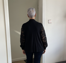 Load image into Gallery viewer, Melissa Lace Arm Cardigan - Black | One Size (UK 14-22)
