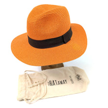 Load image into Gallery viewer, Orange Panama Folding Hat
