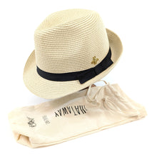 Load image into Gallery viewer, Trilby Style with Bee Detail Foldable Hat (with Bag)

