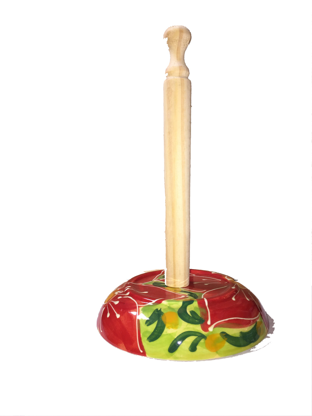 Ceramic poinsettia flower design Kitchen roll holder (13)
