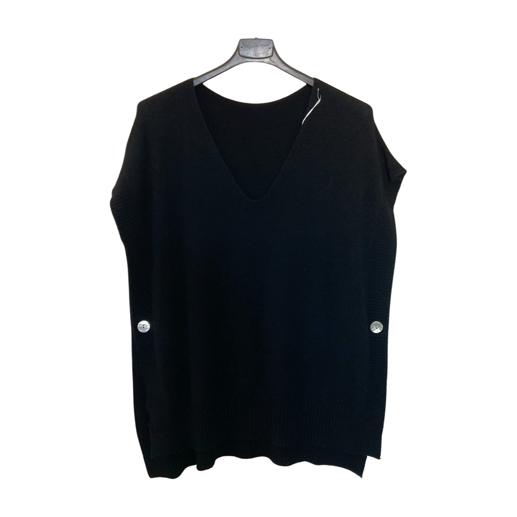 Black Super Soft Tank Top – One Size (Fits UK 12–20) | Sleeveless Stretch Vest | Lightweight Everyday Basic | Pamper Yourself Now A183