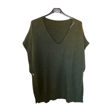 Load image into Gallery viewer, Khaki green Super Soft Tank Top – One Size (Fits UK 12–20) | Sleeveless Stretch Vest | Lightweight Everyday Basic | Pamper Yourself Now A183
