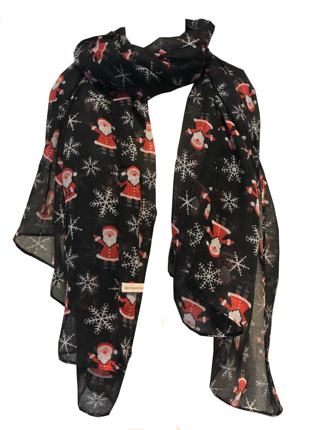 Black Father Christmas Ladies Scarf