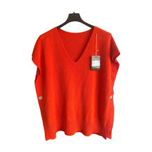 Load image into Gallery viewer, Bright Orange Super Soft Tank Top – One Size (Fits UK 12–20) | Sleeveless Stretch Vest | Lightweight Everyday Basic | Pamper Yourself Now A183
