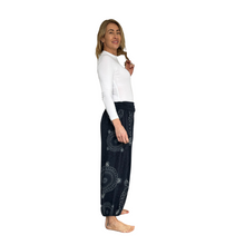 Load image into Gallery viewer, Navy Blue Mandala Print harem Trousers for women  (142)
