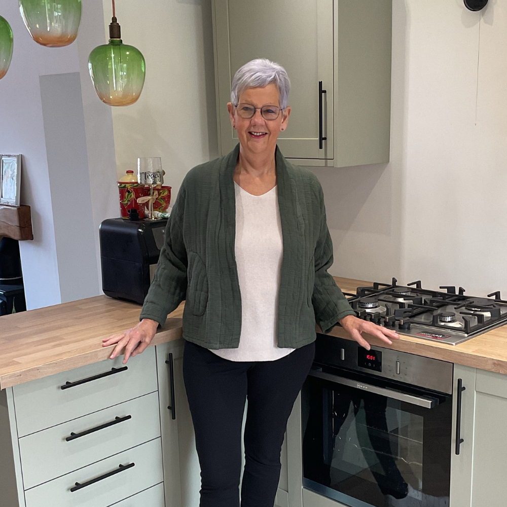 Khaki Green Plain Colour Padded Jacket – Waist Length | One Size (UK 10–14) | Lightweight Warm Outerwear | Pamper Yourself -A179