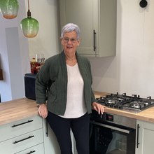 Load image into Gallery viewer, Khaki Green Plain Colour Padded Jacket – Waist Length | One Size (UK 10–14) | Lightweight Warm Outerwear | Pamper Yourself -A179
