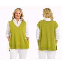 Load image into Gallery viewer, Lime green Super Soft Tank Top – One Size (Fits UK 12–20) | Sleeveless Stretch Vest | Lightweight Everyday Basic | Pamper Yourself Now A183
