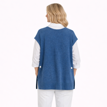 Load image into Gallery viewer, Denim Blue Super Soft Tank Top – One Size (Fits UK 12–20) | Sleeveless Stretch Vest | Lightweight Everyday Basic | Pamper Yourself Now A183
