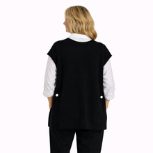 Load image into Gallery viewer, Black Super Soft Tank Top – One Size (Fits UK 12–20) | Sleeveless Stretch Vest | Lightweight Everyday Basic | Pamper Yourself Now A183
