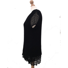 Load image into Gallery viewer, Pamper Yourself Now ltd Ladies Black Crochet lace Short Sleeve top.Made in Italy (AA18)
