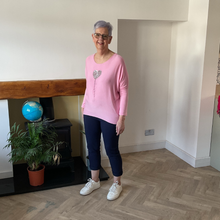 Load image into Gallery viewer, Pink Heart balloon soft knit top for women. (A156)

