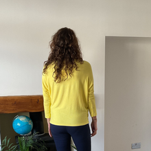 Load image into Gallery viewer, Yellow Heart balloon soft knit top for women. (A156)
