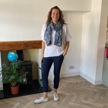 Load image into Gallery viewer, Caroline White Linen/cotton  Mix Top | Flattering One Size UK 10–18
