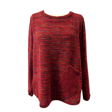 Load image into Gallery viewer, Red Fleck tops/jumper with one pocket.(A171)
