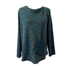 Load image into Gallery viewer, Teal Fleck tops/jumper with one pocket.(A171)
