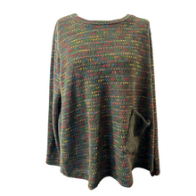 Load image into Gallery viewer, Green Fleck tops/jumper with one pocket. (A171)
