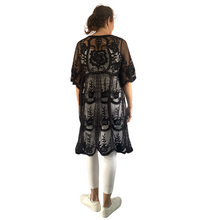 Load image into Gallery viewer, Women black Lace Sheer Cardigan/Jacket (A165)
