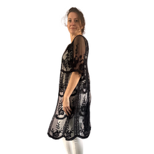 Load image into Gallery viewer, Women black Lace Sheer Cardigan/Jacket (A165)
