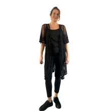 Load image into Gallery viewer, Women black Lace Sheer Cardigan/Jacket (A165)
