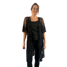 Load image into Gallery viewer, Women black Lace Sheer Cardigan/Jacket (A165)
