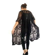 Load image into Gallery viewer, Women black Lace Sheer Cardigan/Jacket (A165)
