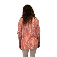 Load image into Gallery viewer, Ladies Light coral dandelion print shirt (A127)
