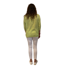 Load image into Gallery viewer, Plain Lime green cotton round neck top for women. (A162)
