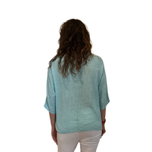 Load image into Gallery viewer, Plain Mint green cotton round neck top for women. (A162)
