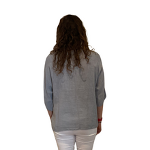 Load image into Gallery viewer, Plain Light grey cotton round neck top for women. (A162)
