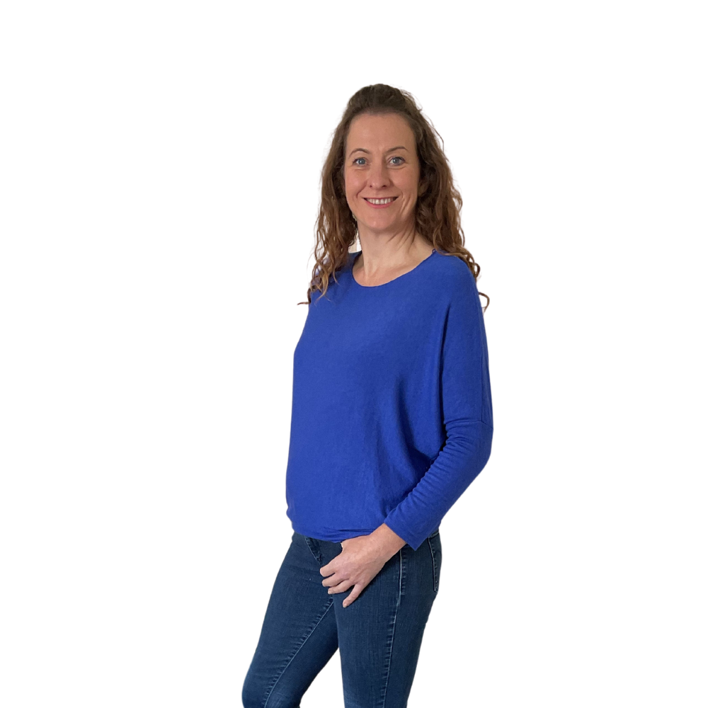 Ladies Plain Royal Blue round neck Jumper