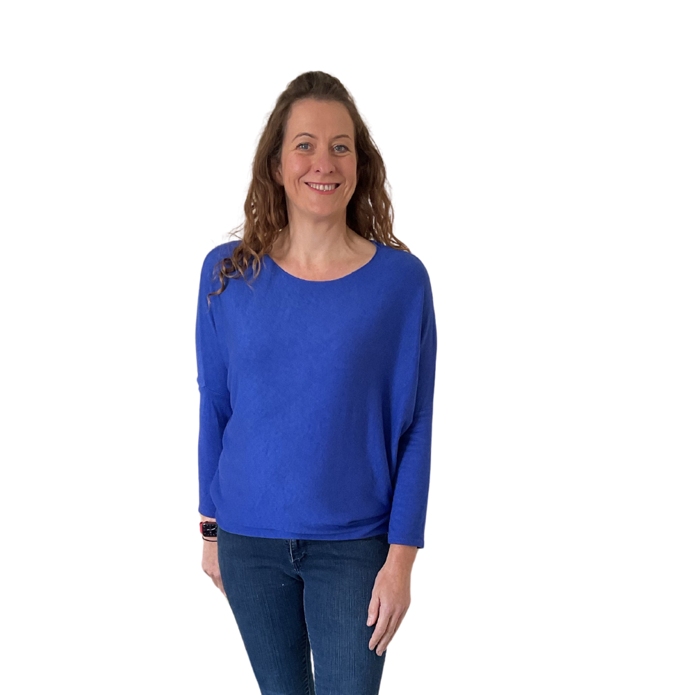 Ladies Plain Royal Blue round neck Jumper (A170)