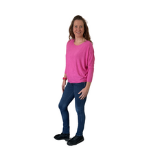 Load image into Gallery viewer, Ladies Plain Fuchsia Pink round neck Jumper (A170)
