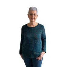 Load image into Gallery viewer, Teal Fleck tops/jumper with one pocket.(A171)
