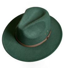 Load image into Gallery viewer, khaki Adjustable felt look Fedora hat
