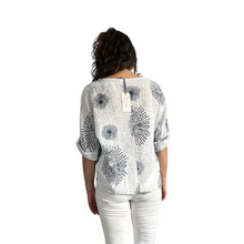 Load image into Gallery viewer, White firework cotton top for women. (A158)
