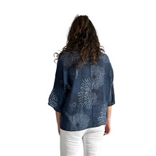 Load image into Gallery viewer, Navy firework cotton top for women. (A158)
