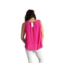 Load image into Gallery viewer, Fuchsia pink Sleeveless layered top for women. (A161)
