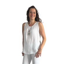 Load image into Gallery viewer, White Sleeveless layered top for women. (A161)
