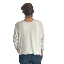 Load image into Gallery viewer, Ladies White 2 Piece Layer Plain Top with Necklace with 3/4 Sleeves (A91)
