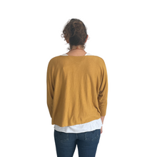 Load image into Gallery viewer, Ladies mustard Layer Top with Necklace (A91)
