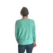 Load image into Gallery viewer, Green Heart balloon soft knit top for women. (A156)
