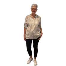 Load image into Gallery viewer, Ladies Beige dandelion print shirt (A127)
