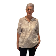 Load image into Gallery viewer, Ladies Beige dandelion print shirt (A127)
