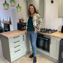 Load image into Gallery viewer, Khaki Green Animal print Colour Padded Jacket – Waist Length | One Size (UK 12–16) | Lightweight Warm Outerwear | Pamper Yourself -A178
