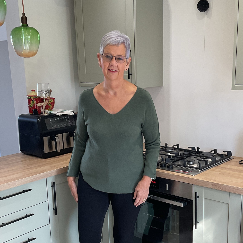 Super Soft Khaki Green Italian Plain Jumper – One Size (12–16) A176