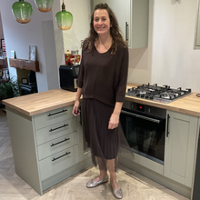 Load image into Gallery viewer, Chocolate Brown Two Piece Dress &amp; Jumper Set – One Size (UK 12–18) | Knit Jumper &amp; Sleeveless Dress | Wear Together or Separately | Pamper Yourself Now A180
