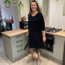 Load image into Gallery viewer, Black Two Piece Dress &amp; Jumper Set – One Size (UK 12–18) | Knit Jumper &amp; Sleeveless Dress | Wear Together or Separately | Pamper Yourself Now A180
