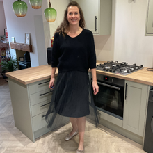 Load image into Gallery viewer, Black Two Piece Dress &amp; Jumper Set – One Size (UK 12–18) | Knit Jumper &amp; Sleeveless Dress | Wear Together or Separately | Pamper Yourself Now A180
